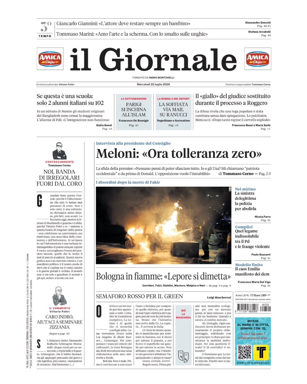 Bologna in fiamme, intervista esclusiva a Giorgia Meloni, il caso Ranucci